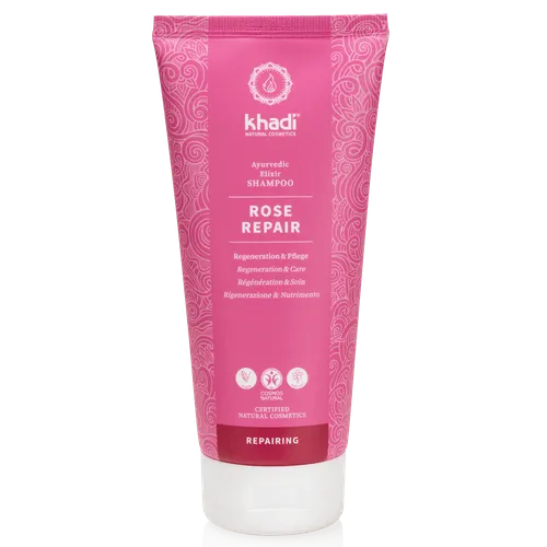 Khadi Ayurvedisches Elixier, Shampoo Rose Repair (Szampon do włosów `Róża`)