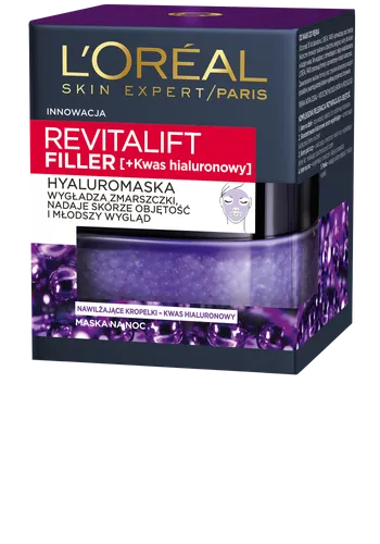 L'Oreal Paris Revitalift Filler [+ Kwas hialuronowy], Hyaluromaska na noc - 2