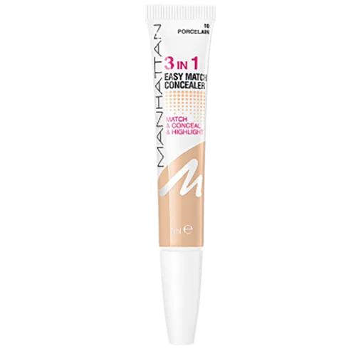 Manhattan Easy Match Concealer 3 in 1 (Korektor matujący i dopasowujący się do koloru cery 3 w 1)