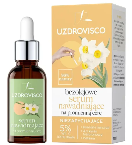 Uzdrovisco Bezolejowe serum nawadniające na promienną cerę