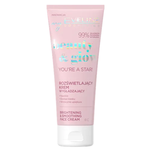 Eveline Cosmetics Beauty & Glow, Rozświetlający krem wygładzający `You're A Star!`