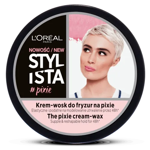 L'Oreal Paris Stylista, #Pixie, The Pixie Cream-Wax (Kremowy wosk do stylizacji fryzur na `Pixie`)