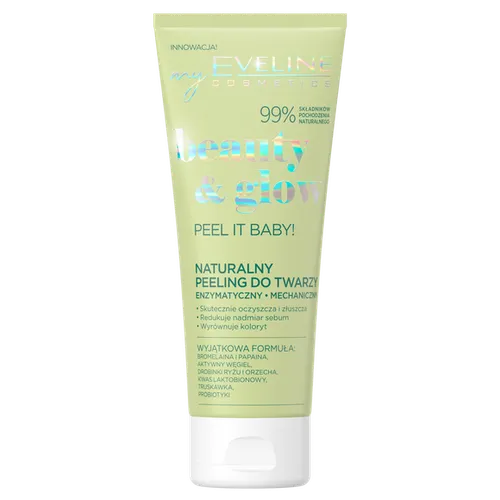 Eveline Cosmetics Beauty & Glow, Naturalny peeling do twarzy `Peel It Baby! `