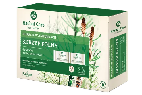 Herbal Care Kuracja w ampułkach do włosów bardzo zniszczonych `Skrzyp polny` - 1