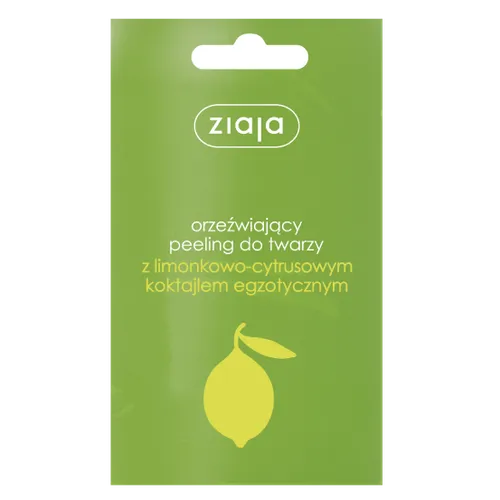 Ziaja Orzeźwiający peeling do twarzy z limonkowo-cytrusowym koktajlem egzotycznym (nowa wersja)