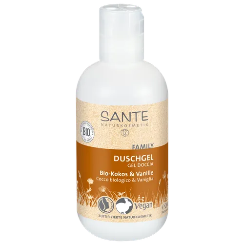 Sante Naturkosmetik Family, Duschgel Coco & Vanilla (Żel pod prysznic `Kokos i wanilia`) - 1