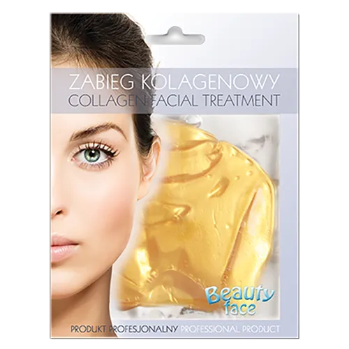 Beauty Face Przeciwzmarszczkowa kolagenowa maska ze złotem i kwasem hialuronowym