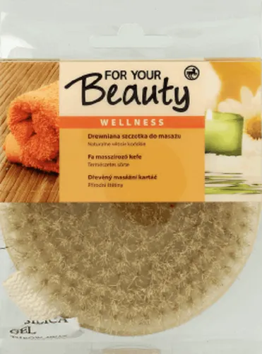 For Your Beauty Drewniana szczotka do masażu z naturalnego włosia końskiego - 1