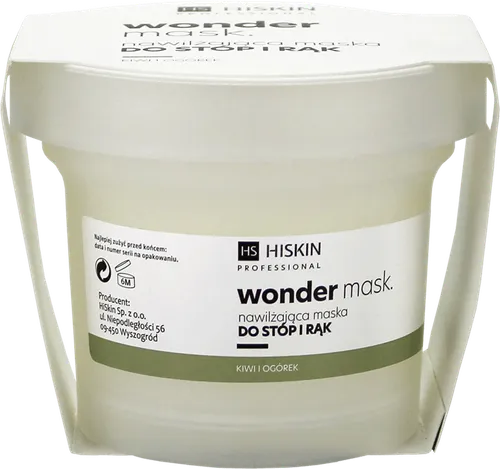 Hiskin Professional, Wonder Mask, Nawilżająca maska do rąk i stóp `Kiwi i ogórek`