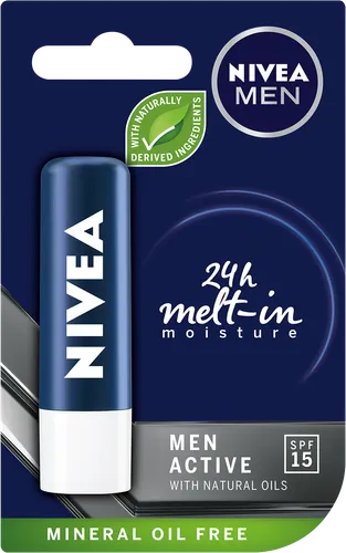 Nivea Men Active, 24h Melt-in Moisture (Pomadka ochronna dla mężczyzn) - 1