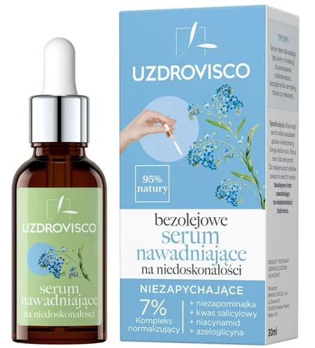 Uzdrovisco Bezolejowe serum nawadniające na niedoskonałości