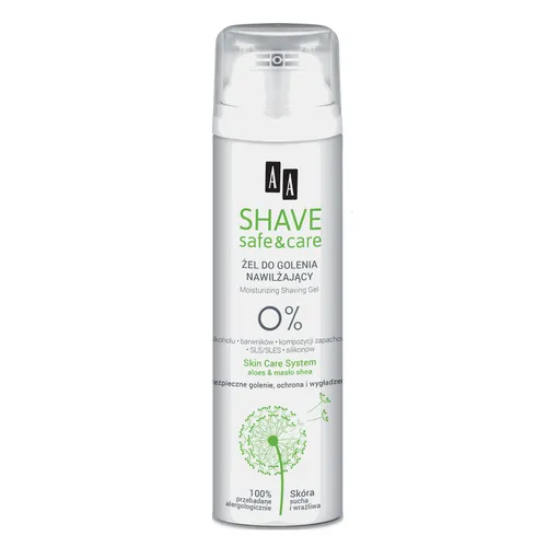 AA Shave & Care, Nawilżający żel do golenia `Aloes & masło Shea`