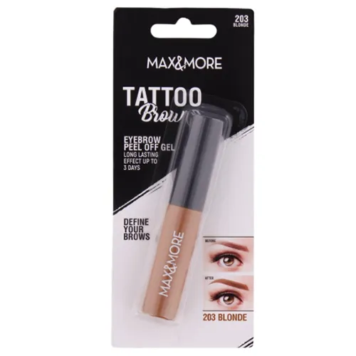 Max & More Tattoo Brow Eyebrow Peel Off Gel (Żel - tatuaż do brwi) - 1