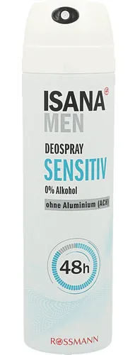 Isana Men,  Deospray Sensitive (Dezodorant w sprayu dla mężczyzn)
