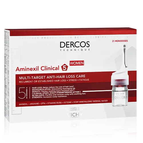 Vichy Dercos, Aminexil Clinical 5 Multi-target Anti-Hair Loss Care (Kuracja przeciw wypadaniu włosów o kompleksowym działaniu dla kobiet) - 1