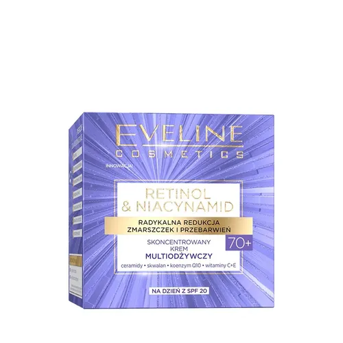 Eveline Cosmetics Retinol & Niacynamid, Skoncentrowany krem multiodżywczy na dzień z SPF 20 70+