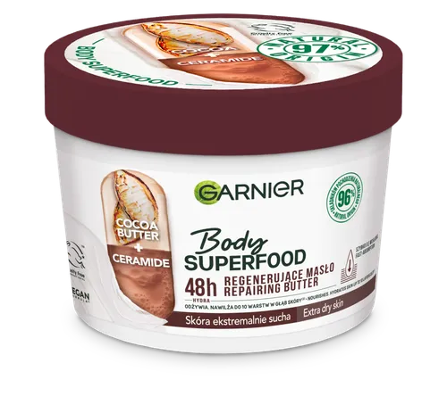 Garnier Body Superfood, Cocoa Butter + Ceramide 48H Repairing Butter (Regenerujące masło z masłem kakaowym i ceramidami) - 2