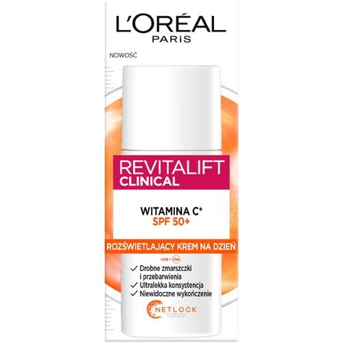 L'Oreal Paris Revitalift Clinical, Rozświetlający krem na dzień SPF 50+