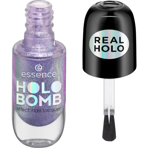 Essence Holo Bomb, Effect Nail Lacquer (Lakier do paznokci z efektem holo)