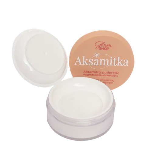 Glam Shop Aksamitka,  Wygładzająco - utrwalający aksamitny  puder HD