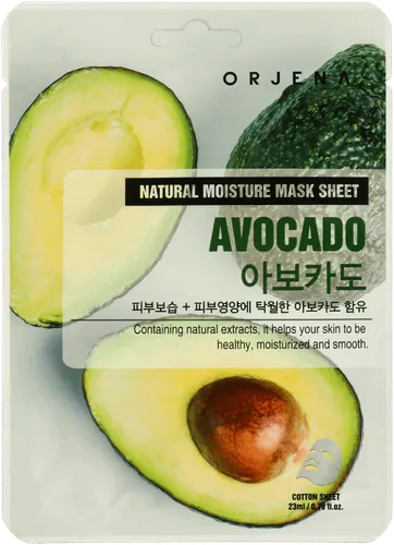 Orjena Natural Moisture Mask Sheet Avocado (Maska w płachcie z awokado odżywczo-odmładzająca)