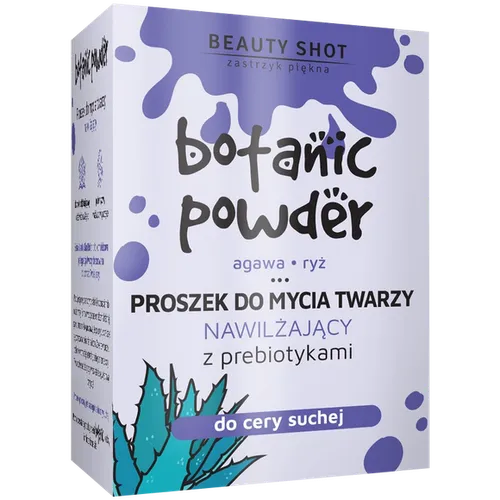 Beauty Shot Botanic Powder, Proszek do mycia twarzy nawilżający z prebiotykami `Agawa, ryż` - 2
