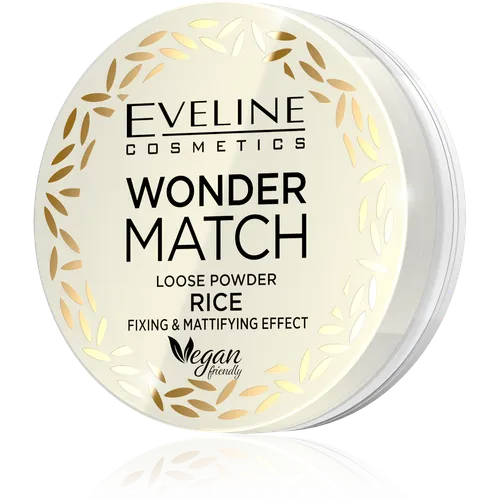 Eveline Cosmetics Wonder Match, Rice Loose Powder (Ryżowy puder sypki utrwalająco-matujący)