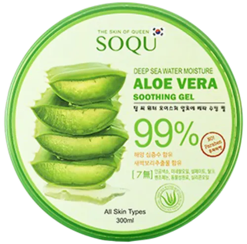 Soqu Aloe Vera Soothing Gel 99% (Aloesowy żel do twarzy ciała i włosów)