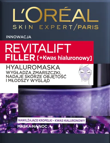 L'Oreal Paris Revitalift Filler [+ Kwas hialuronowy], Hyaluromaska na noc - 1