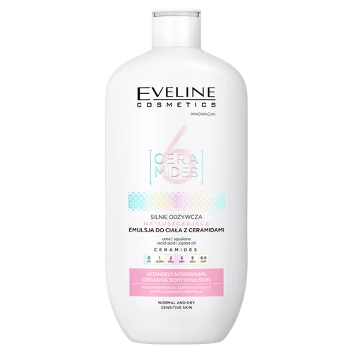 Eveline Cosmetics 6 Ceramides, Silnie odżywcza natłuszczająca emulsja do ciała z ceramidami