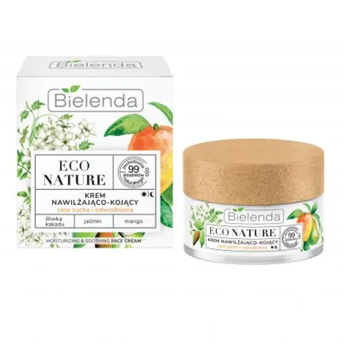 Bielenda Eco Nature, Krem nawilżająco-kojący  `Śliwka kakadu + jaśmin + mango`