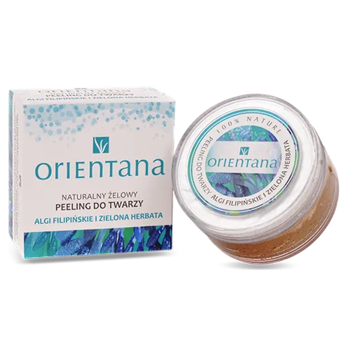 Orientana Naturalny żelowy peeling do twarzy `Algi filipińskie i zielona herbata` do cery tłustej i mieszanej - 4
