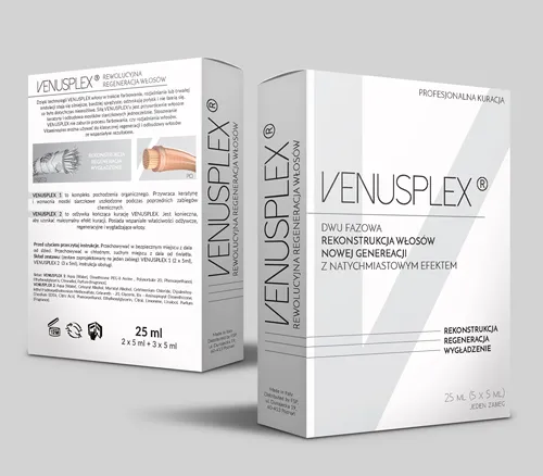 Venusplex Dwufazowa intensywna kuracja regenerująca włosy podczas farbowania - 1