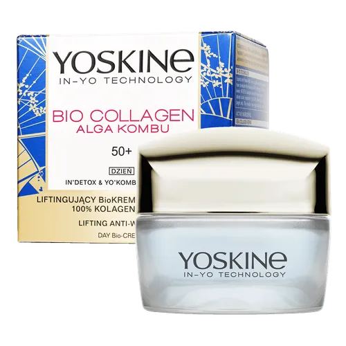 Yoskine Bio Collagen Alga Kombu, Liftingujący bio-krem na dzień 50+