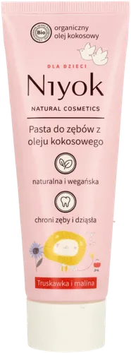 Niyok Pasta do zębów z oleju kokosowego dla dzieci `Truskawka i Malina`