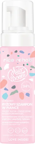 HairBoom Rice Rehab, Ultralekki ryżowy szampon w piance `Wrażliwy wielbiciel`