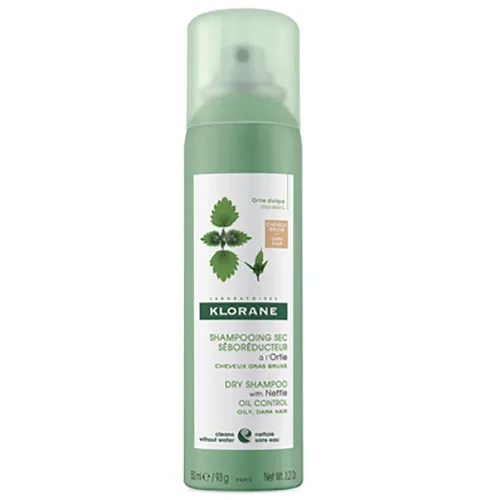 Klorane Dry Shampoo with Nettle, Dark Hair (Seboregulujący szampon z wyciągiem pokrzywy do włosów ciemnych)