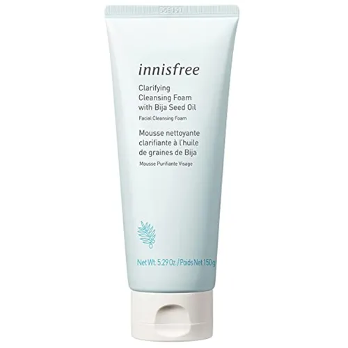 Innisfree Clarifying Cleansing Foam with Bija Seed Oil Face Cleanser (Pianka czyszcząco-rozświetlająca z olejkiem nasion Bija)