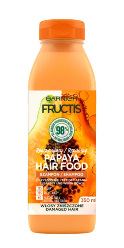 Garnier Fructis, Papaya Hair Food, Regenerujący szampon do włosów zniszczonych