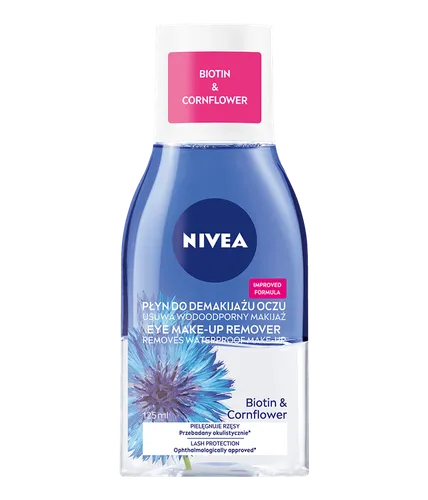 Nivea Eye Make-up Remover Biotin & Cornflower (Dwufazowy płyn do demakijażu oczu z biotyną i ekstraktem z bławatka (nowa wersja))