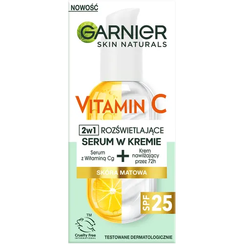 Garnier Skin Naturals, Vitamin C, 2w1 Rozświetlające serum w kremie