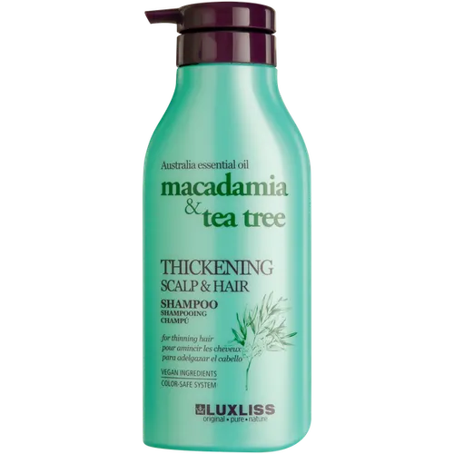 Luxliss Macadamia & Tea Tree, Thickening Scalp & Hair Shampoo (Szampon do włosów zwiększający objętość)