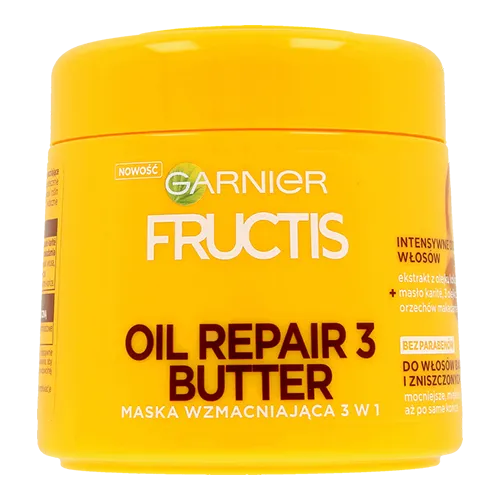 Garnier Fructis, Oil Repair 3 Butter, Maska wzmacniająca do włosów bardzo suchych i zniszczonych - 1