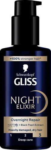 Schwarzkopf Gliss Night Elixir, Overnight Repair for Heavily Damaged Hair (Nocna kuracja do mocno zniszczonych włosów) - 1
