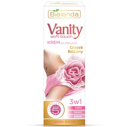 Bielenda Vanity, Soft Touch, Olejek różany, Krem do depilacji 3 w 1 do skóry suchej