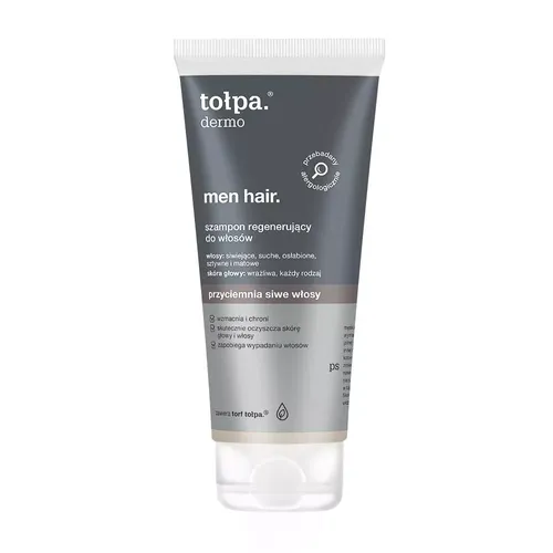 Tołpa Dermo Men, Hair, Szampon regenerujący przyciemniający siwe włosy