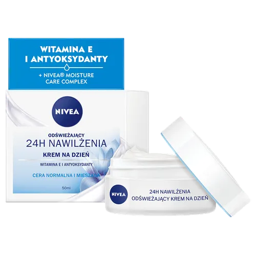 Nivea Odświeżający krem do twarzy na dzień `Witamina E i antyoksydanty 24h nawilżenia`