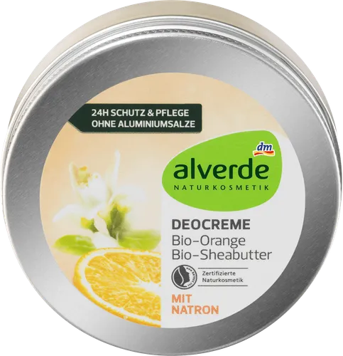 Alverde Bio-Orange & Bio-Sheabutter Deocreme (Dezodorant w kremie z pomarańczą i masłem shea)