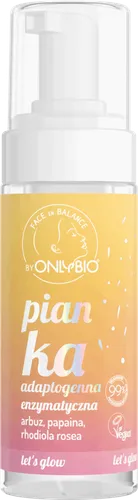 OnlyBio Face Balance, Pianka oczyszczająca do twarzy adaptogenna enzymatyczna