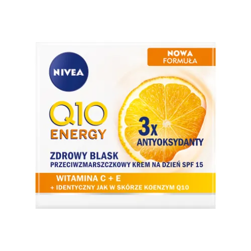 Nivea Q10 Energy Zdrowy blask, Przeciwzmarszczkowy krem na dzień SPF15 - 2